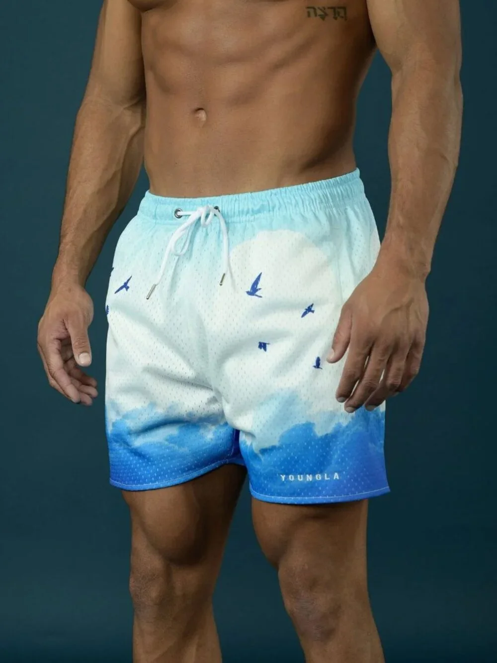 YoungLA 141 The Block Party Shorts Medium Above the Clouds